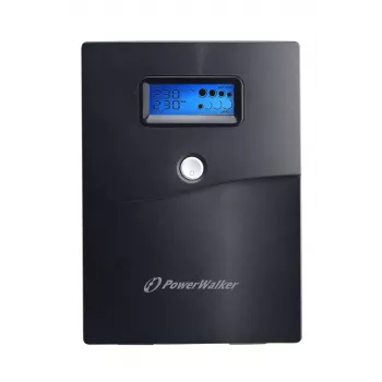 Katkematu toiteallikas PowerWalker VI 3000 SCL — Line-interaktiivne UPS 3 kVA / 1800 W, 230 V, 9 Ah aku, LCD, torn, must