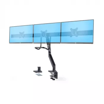 StarTech.com risttalaga kolmikmonitorialus lauale kuni kolmele 27-tollisele ekraanile, VESA 75x75/100x100, tööriistavabad käe reguleerimised, C-klamber/tihend, vedruabiga käsi