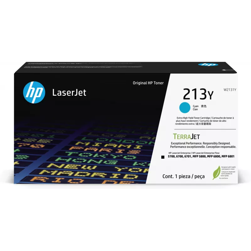 HP 213Y eriti suure tootlikkusega tsüaan originaal LaserJet toonerikassett