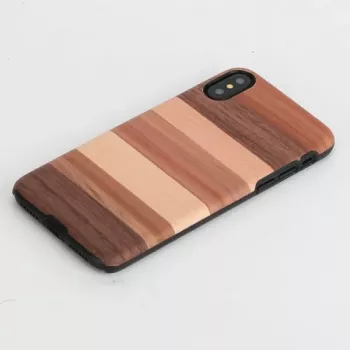 Nutitelefoni ümbris man and wood iPhone X/XS jaoks — must kaitseümbris