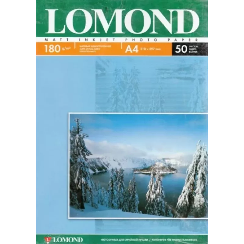 Lomond Photo Inkjet Paper Matte 180 g/m2 A4, 50 lehte