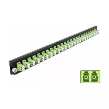 Splice Box Front Panel DeLOCK 19 inch 43362 24 port LC Duplex laimiroheline