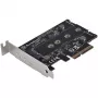 Silverstone SST-ECM27 M.2/SATA adapterkaart, PCIe 4.0, 1x M-Key, 2x SATA 6G - madal profiil