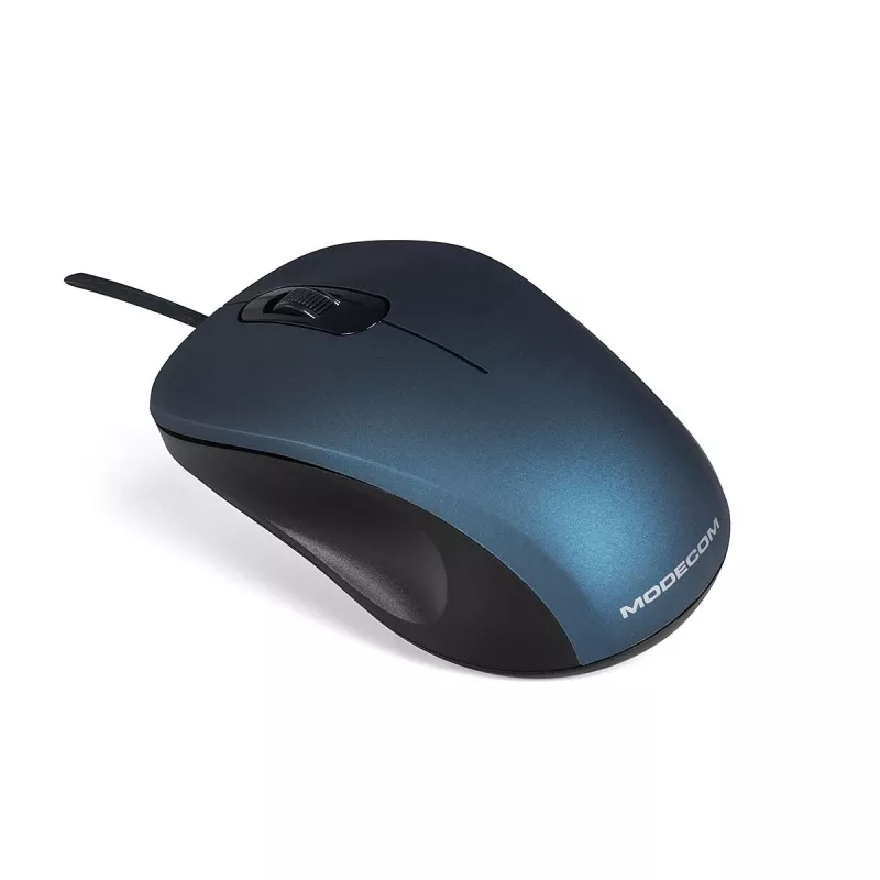ModeCom MC-M10S - Hiir - Optiline - 3 nuppu - Juhtmega ühendus - USB - Sinine