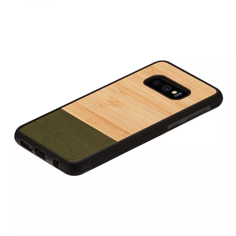 man and wood nutetofonikohver Galaxy S10e bambusmets must