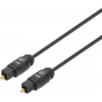 Manhattan Toslink digitaalne optiline audiokaabel, 1 m, isane/isane, Toslink S/PDIF, kullatud kontaktid, eluaegne garantii