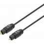 Manhattan Toslink digitaalne optiline audiokaabel, 1 m, isane/isane, Toslink S/PDIF, kullatud kontaktid, eluaegne garantii