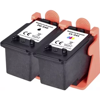 Renkforce'i tindikombokomplekt, ühildub Canon PG-540 + CL-541 (5225B006), must, tsüaan, magenta, kollane RF-I-C-PG540CL540BCMY2PK RF-5628790 (RF-5628790)