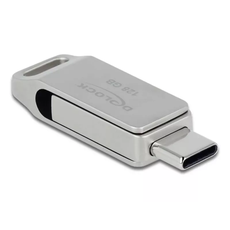 USB-mälupulk DeLOCK 128GB USB-C Type-A pöördmehhanismiga mudel