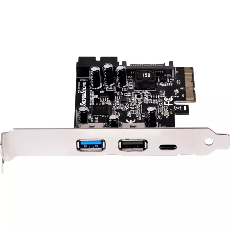 SilverStone ECU05 - USB-adapter - PCIe 2,0 x2 madalprofiil - USB 3,1 Type C x 1 + USB3.0 x 2 + USB3.0 (sisemine) x 2 (SST-ECU05)