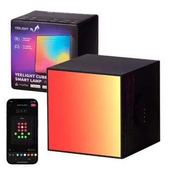 Nutikas laualamp Yeelight Cube Must — Wi‑Fi/Bluetooth, Mitmevärviline, 75×75×75 mm, 100–240 V