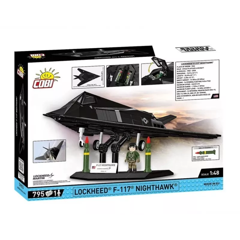 Lockheed F-117 Nighthawk mudelikomplekt (mõõtkavas 1:48)