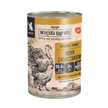 WIEJSKA ZAGRODA Kittens Turkey with chicken - märg kassitoit - 400g