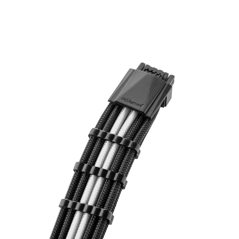 CableMod C-Series PRO ModMesh ümbrisga 12VHPWR StealthSense - toitekaablite komplekt - must/valge (CM-PCSR-16P3-N60KKW-5PK-R)