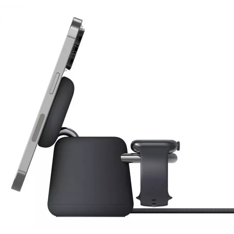 Juhtmeta laadija Belkin WIZ027VFH36 2-ühes magnetiline Qi2 15W iPhone'ile ja Apple Watchile
