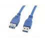 Pikenduskaabel USB 3.0 AM-AF sinine 3M