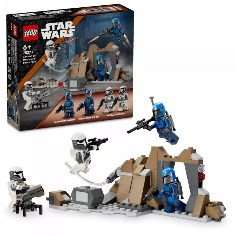 Ehitusmänguasi LEGO Star Wars Ambush on Mandalore Battle Pack 75373 — 4 minifiguuri, 109 osa, vanus 6+