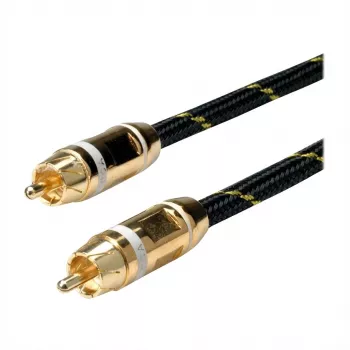 ROLINE GOLD RCA-ühenduskaabel simplex pistik / pistik, valge 5,0 m (11.09.4252)