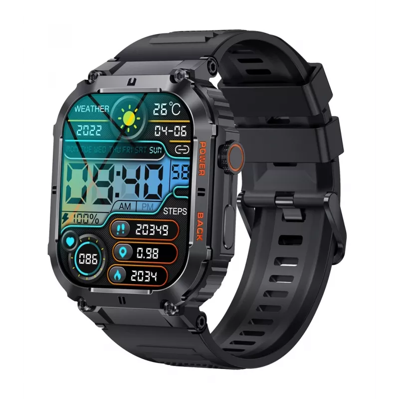 Denver SWC-191B nutikell / spordikell 4.98 cm (1.96 inch) IPS 45 mm digitaalne 320 x 386 pikslit puuteekraaniga must