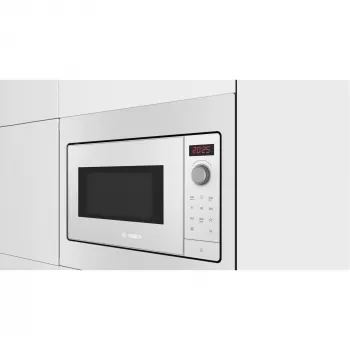 Sisseehitatud ainult mikrolaineahi Bosch BFL523MW3, 800 W, 20 L, valge, puute- ja pöördjuhtimine