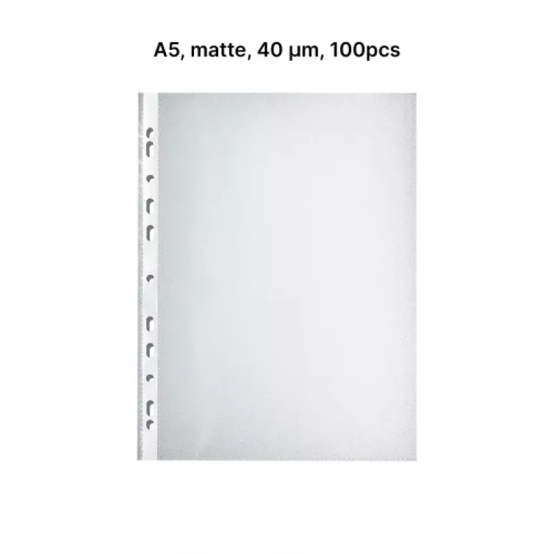 AD Class PUNCHED POCKET Orange Peel A5 40 mikr., pakk 100 tk