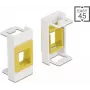 Keystone'i hoidik DeLOCK Easy 45 moodul 22,5 x 45 mm valge kollane