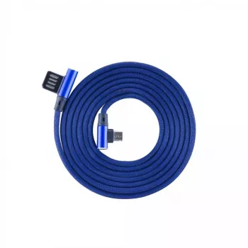Sbox USB->Micro USB 90 M/M 1.5m USB-MICRO-90BL mustikassinine
