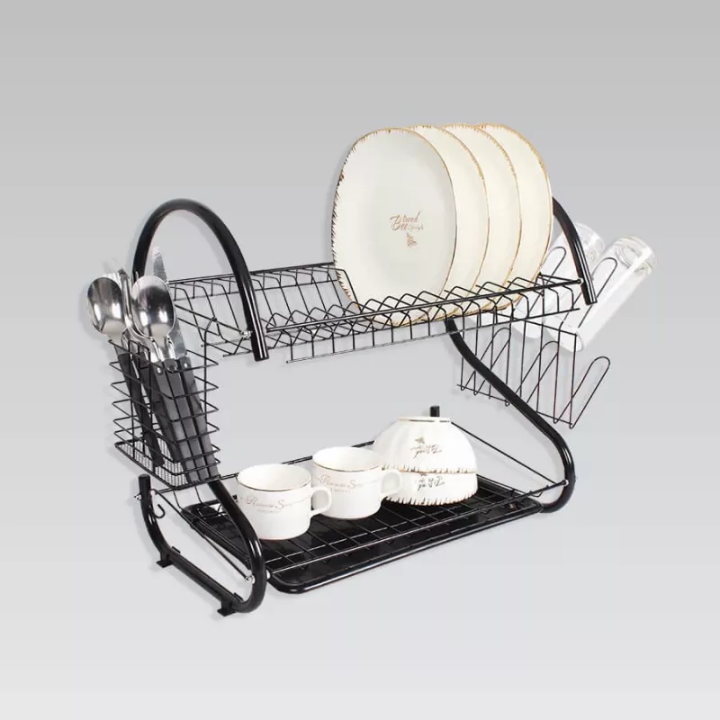 Nõuderest Maestro MR-1025-38-Must, eraldiseisev metallrest, 38 cm lai, must
