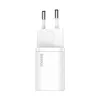 Baseus CCSUP-J02 mobiilseadme laadija universaalne valge AC kiirlaadimine
