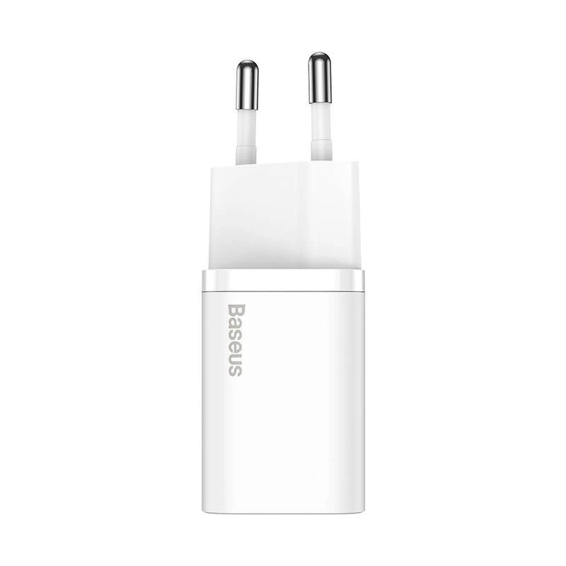 Baseus CCSUP-J02 mobiilseadme laadija universaalne valge AC kiirlaadimine