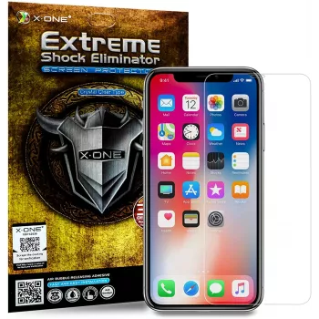 Ekraanikaitse X-ONE Extreme Shock Eliminator iPhone X-le — must, põrutuskindel, vastupidav