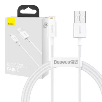 Baseus CALYS-A02 mobiiltelefoni kaabel Valge 1 m USB A Lightning