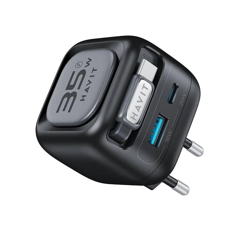 GaN reisilaadija Havit UC250 A-EU 20V 1xUSB-C 0,7 m must