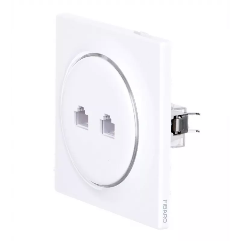 Fibaro Walli N seinakontakt 2 x RJ-45 valge