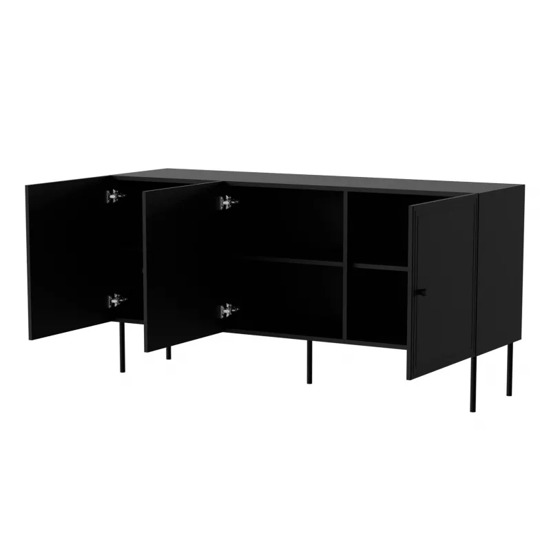 Cama 3D kummut PALAZZO BIS 151x40x75 matt must