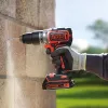 Püstolkäepidemega puur Must & Decker BCD383D2XK-QW 18 V, 2 Ah x2, 13 mm padrun, oranž