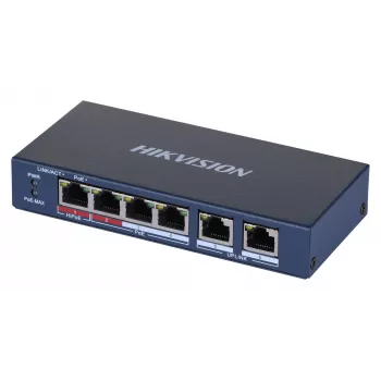 Hikvision DS-3E0106HP-E võrgulüli haldamata kiire Ethernet (10/100) PoE tugi sinine