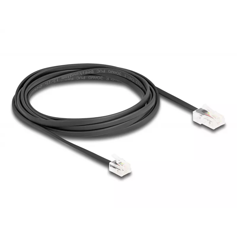 DeLOCK telefonikaabel RJ45-pistik, RJ11-pistik, must, 3 m