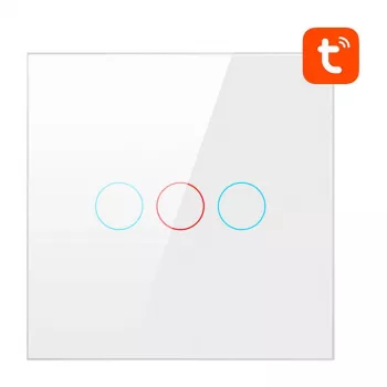 Nutikas valguslüliti Avatto TS02-EU-W3 WiFi 3-suuunaline — seinale paigaldatav Wi‑Fi lüliti mitmekohaliseks juhtimiseks