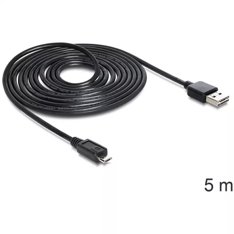 USB-kaabel DeLOCK EASY-USB 2.0-A Micro-B 5m