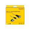 DeLOCK 63465 jadakaabel must läbipaistev 1,8 m USB tüüp-A DB-9