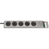 Brennenstuhl 1153340115 pikendusjuhe Super-Solid Line 5-suunaline 2,5 m H05VV-F 3G1,5, hõbedane (1153340115)