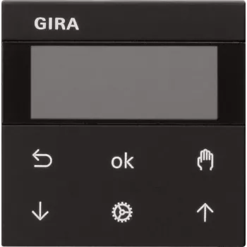 Gira ruloo- ja taimerlüliti must S3000 Ekraan 5366005 (5366005)