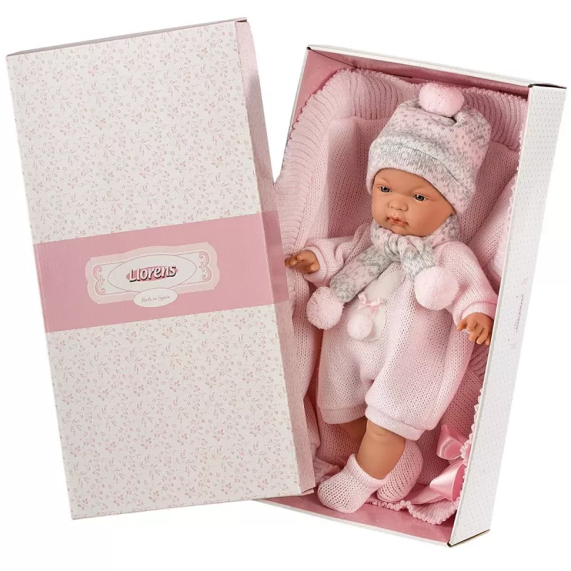 Nukk Llorens Nuttev Nukk 38938 Roosidest Valmistatud, 38 cm elutruu beebinukk