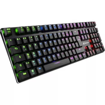 PureWriter RGB, mänguklaviatuur must, FR-paigutus, Kailh Choc Low Profile Blue