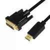 DisplayPort-DVI-kaabel, must, 5 m