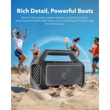 Stereo kaasaskantav kõlar Anker Soundcore Boom 2 SE — 2.0 kanalit, 30 W RMS, juhtmevaba, must
