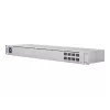 Hallatav L2 võrgulüliti UBIQUITI USW-Aggregation — 8 SFP+ pesa, 10G tugi, ventilaatorita, 1U riiulisse, hõbedane