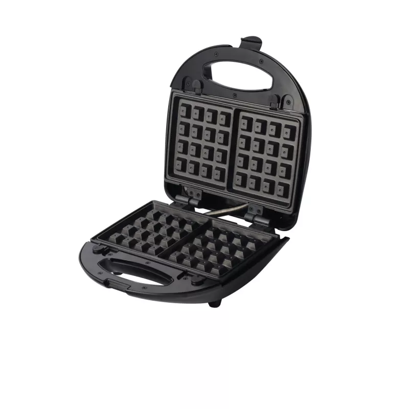 Blaupunkt SMS611 Sandwichmaker, mittekleebuv kate, grillfunktsioon, röstimisfunktsioon, jaheda puutepinnaga korpus, must, hõbedane (SMS611)