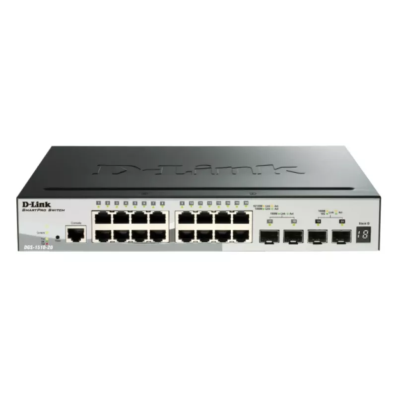 D-Link 52-pordiline Gigabit virnastatav POE nutihalduslüliti, sealhulgas 4 x 10G SFP+
